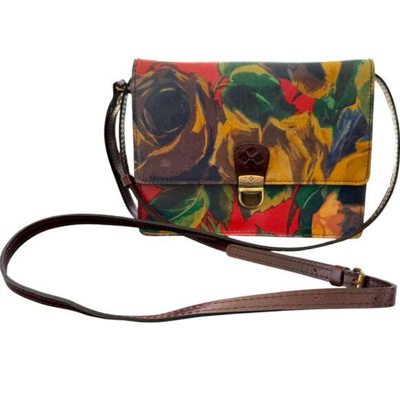 NWT‎ Patricia Nash Winter Bloom Leather Lanza Crossbody Bag - Picture 2 of 7
